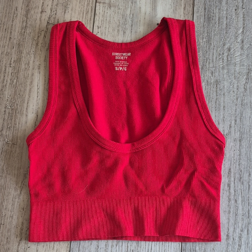 Streetwear Society Bold Red Crop Top